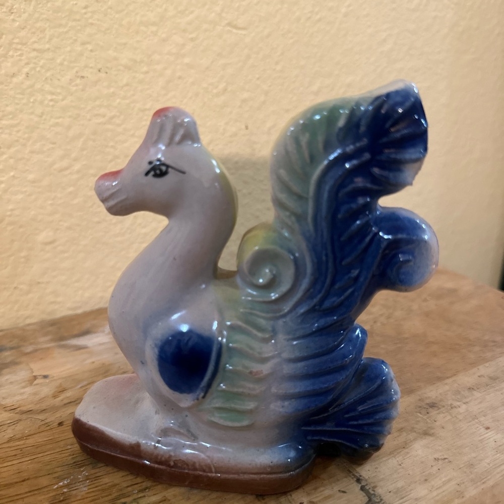Colorful Ceramic Dragon Figurine